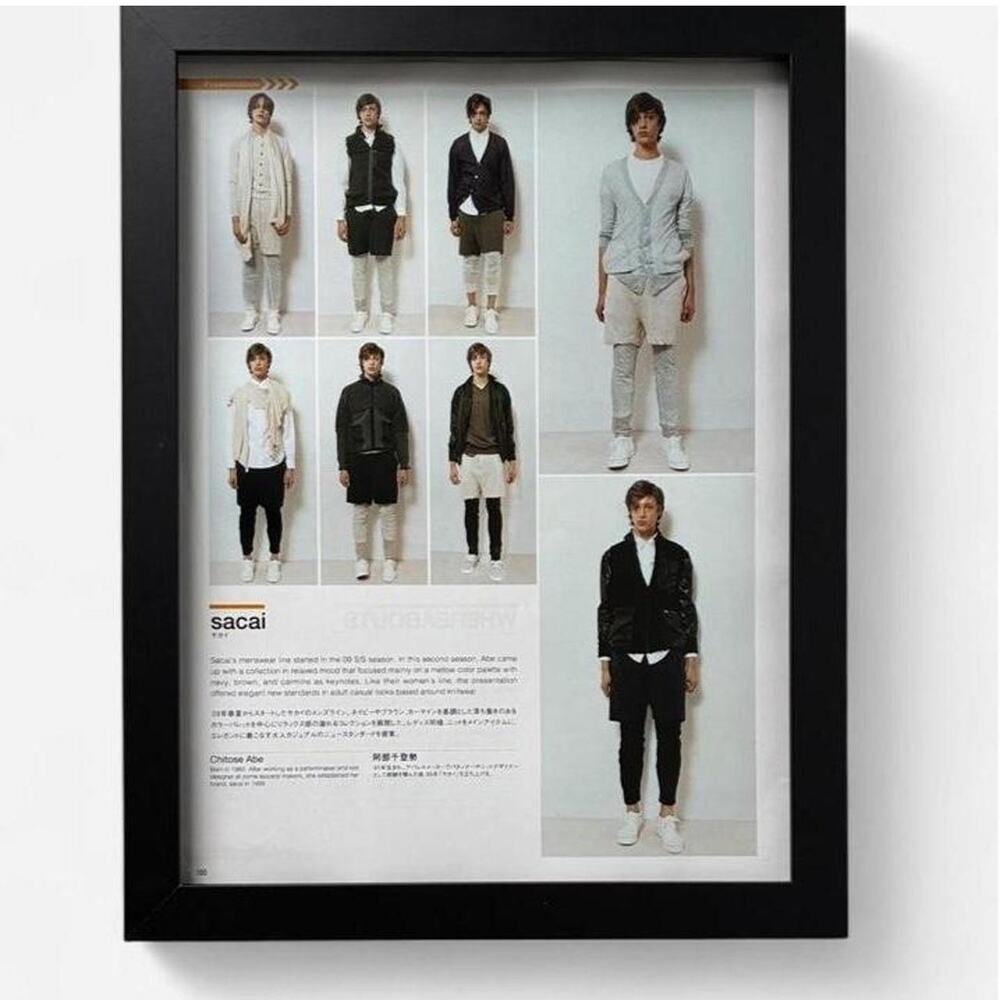Sacai print framed 9x12 cutout